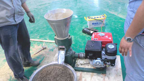 test machine pinesawdust for pellets