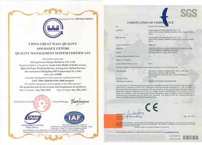 ISO9001 and CE
