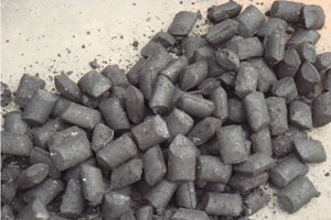 many coal briquettes